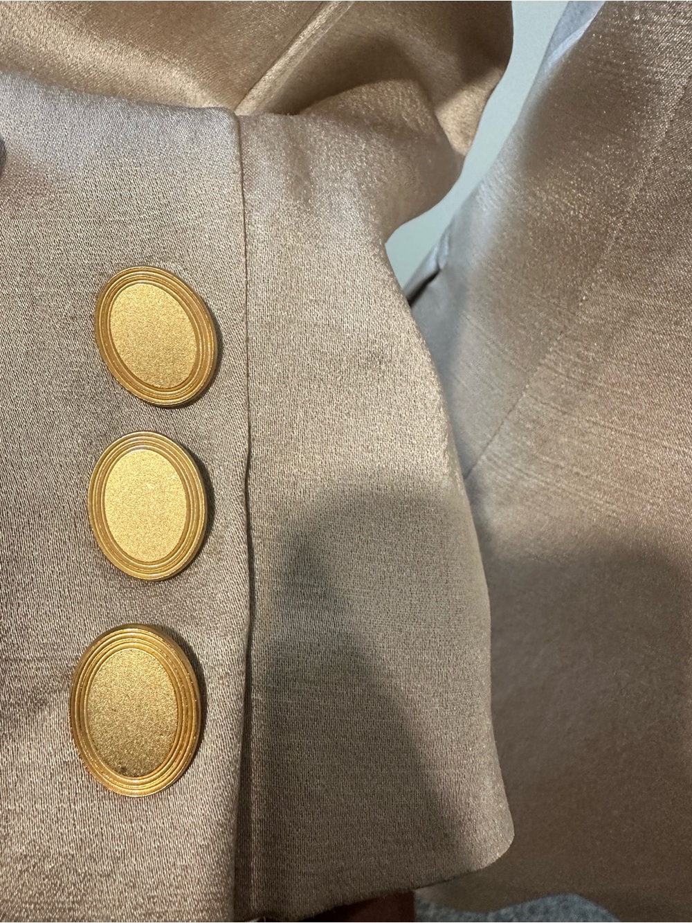 Dior Shimmering Taupe Single-Button Blazer - Picture 5 of 8